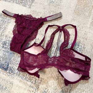 SET! Victoria’s Secret push-up bra and panties WITH RHINESTONES